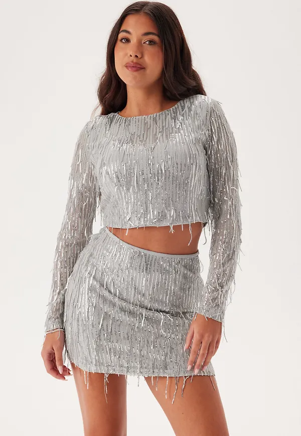 Onlspacy Ls Cropped Sequins To