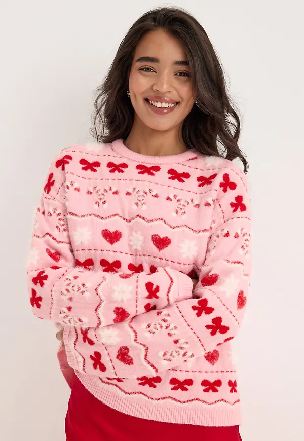 Onlxmas Snowie Ls O-neck Knt
