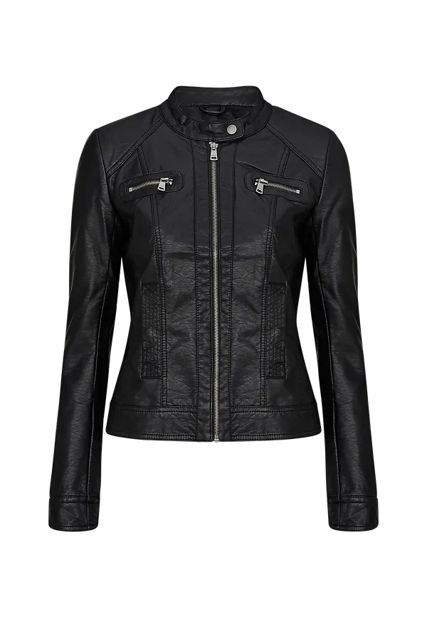 Only - Bikerjacka onlBandit Faux Leather Biker - Svart