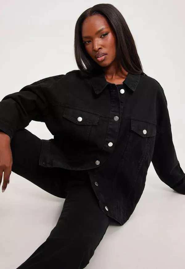 Only - Black Denim - Onlsafe Caroline Oversize Black Dnm