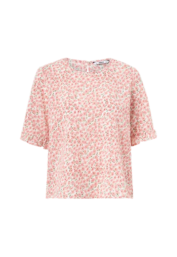 Only - Blus onlHolly S/S Frill Top - Rosa