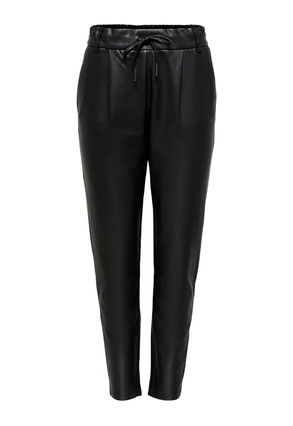 Only - Byxor onlPoptrash Easy Coated Pant - Svart