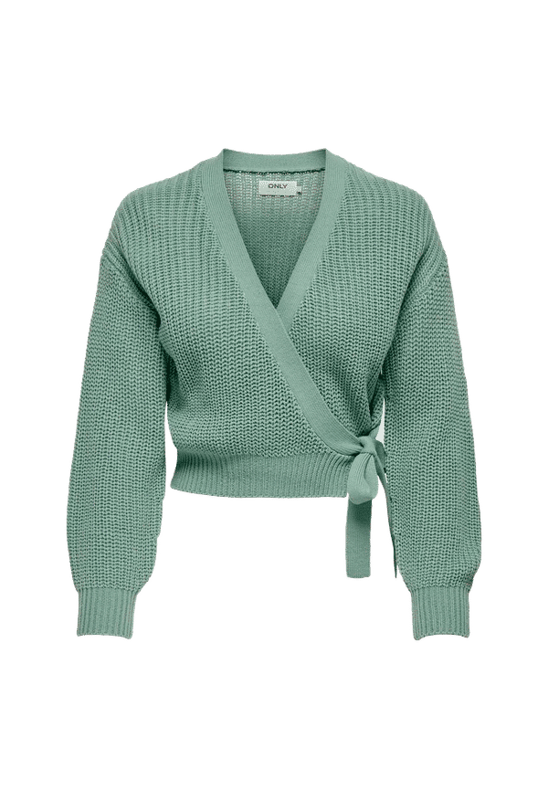 Only - Cardigan onlBreda Wrap L/S - Grå