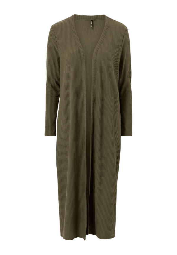 Only - Cardigan onlNella L/S Long Cardigan - Grön - 34