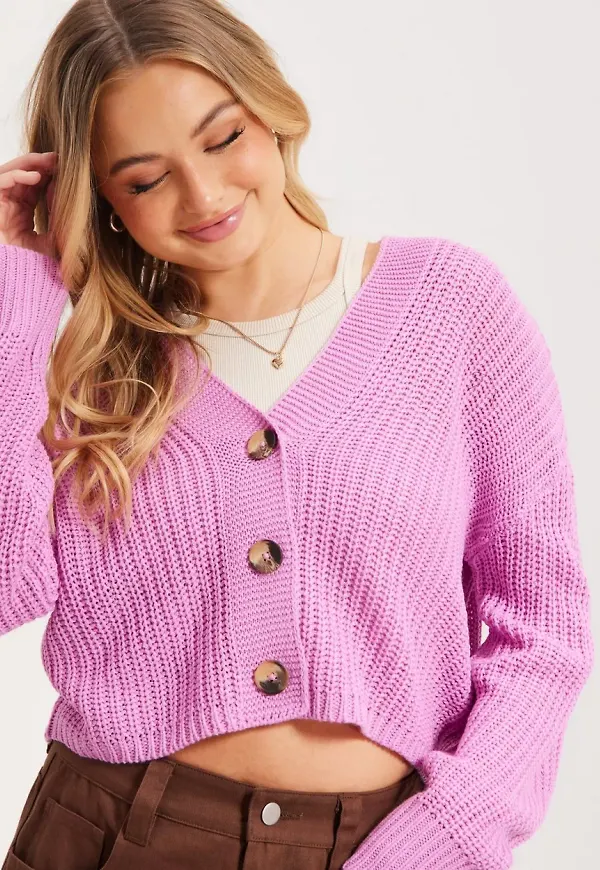 Only - Cardigans & Koftor - Begonia Pink - Onlcarol Nice L/S Cardigan Knt Noos - Tröjor