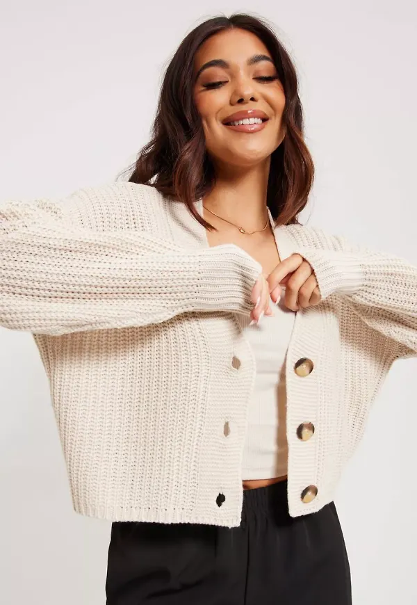 Only - Cardigans & Koftor - Pumice Stone - Onlcarol Nice L/S Cardigan Knt Noos - Tröjor