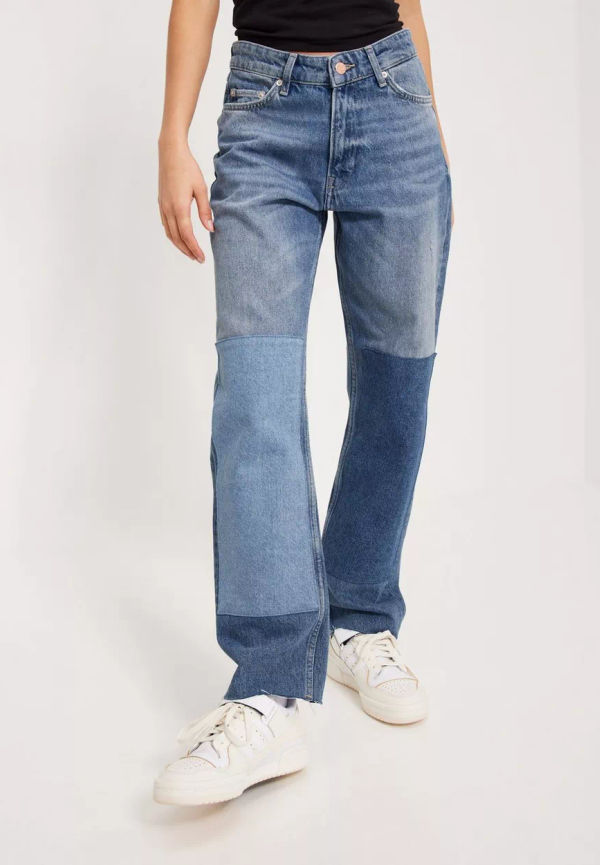 Only - High waisted jeans - Dark Blue Denim - Onljoly Hw Straight Ank Dnm A14 - Jeans