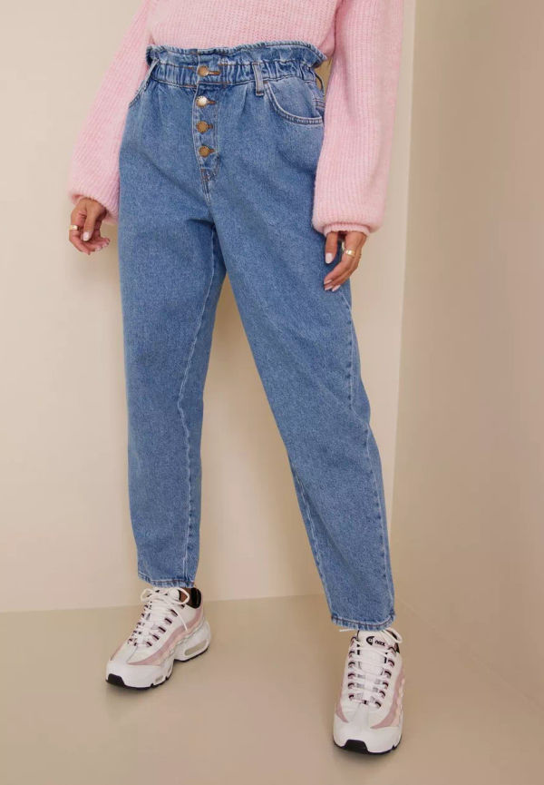 Only - High waisted jeans - Light Blue Denim - Onlcuba Hw Slouchy Dnm DOT743 - Jeans