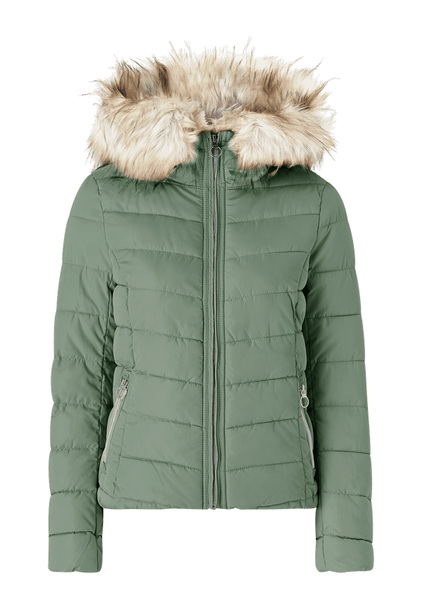 Only - Jacka onlNew Ellan Quilted Fur Hood Jacket - Grå