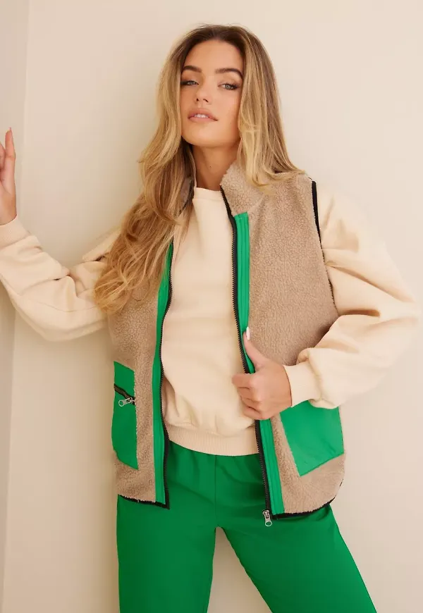 Only - Jackor - Beige - Onlstacy Teddy Vest Nn - Jackor & Kappor - Jackets