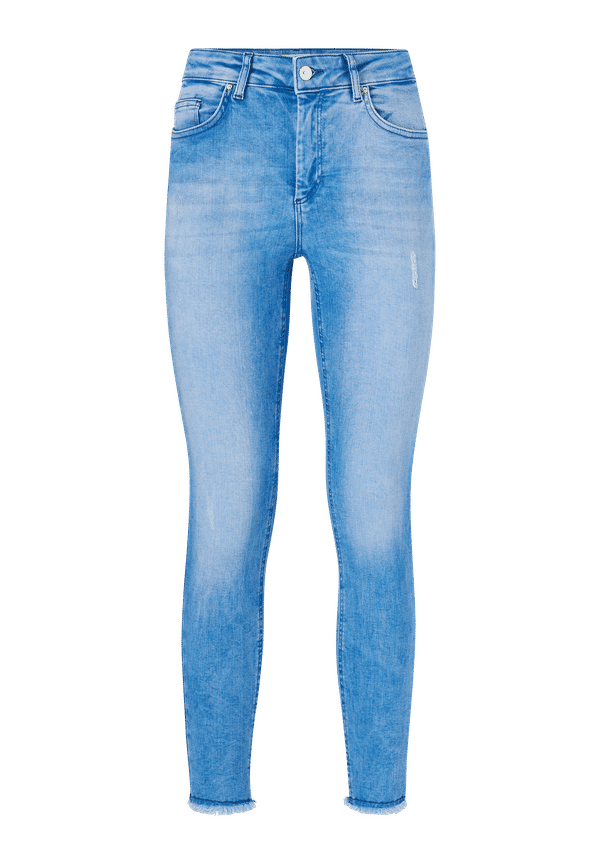 Only - Jeans onlBlush Mid Sk Ank Raw - Blå - W28/L34
