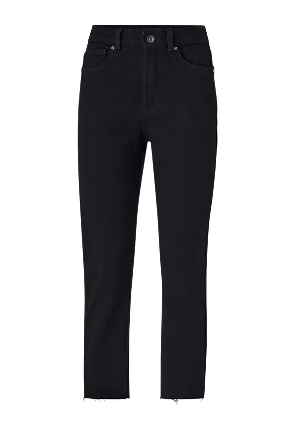 Only - Jeans onlEmily HW Str Crp Ank Raw - Svart