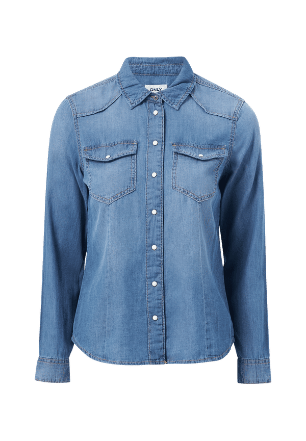 Only - Jeansskjorta onlRock It Dnm LS ShirtIRT NOOS - Blå