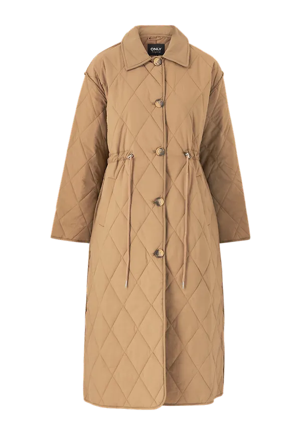 Only - Kappa onlNaya Quilted Long Coat - Brun