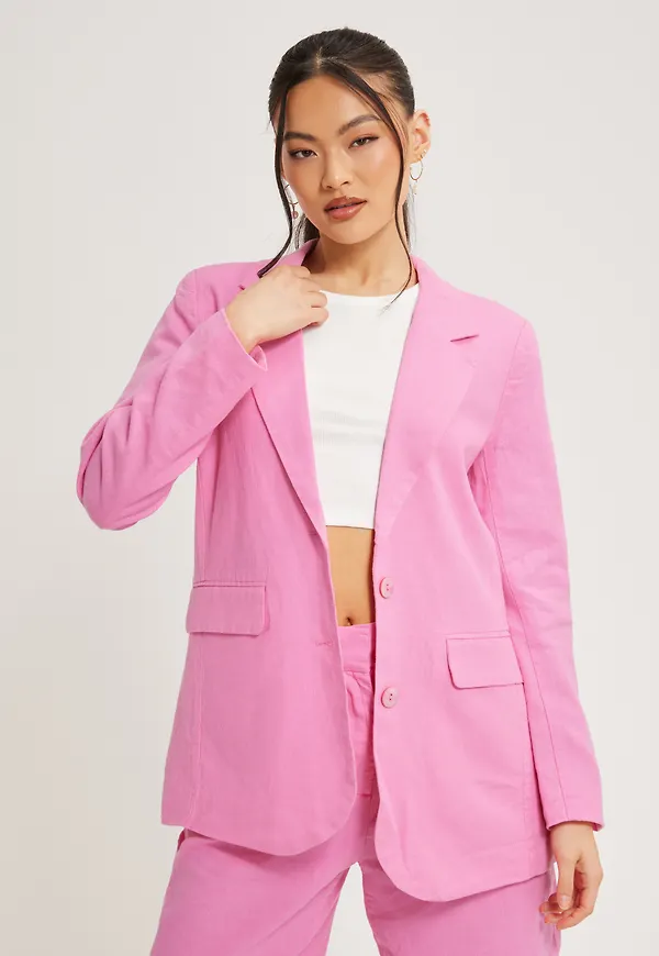 Only - Kavajer - Onlcaro L/S Linen Blend Ovs Blazer - Jackor - Suits