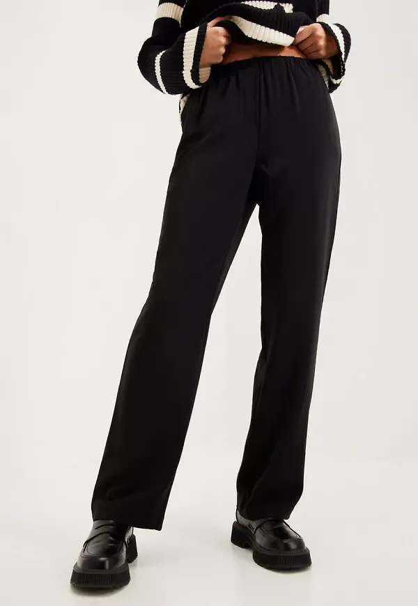 Only - Kostymbyxor - Black - Onlkobe Mw Pant Tlr Noos - Byxor - suit Trousers