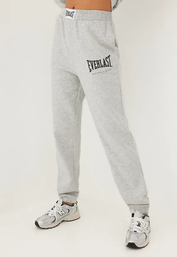 Only - Mjukisbyxor - Light Grey Melange - Onleverlast Sweat Pant Nn - Byxor & Shorts