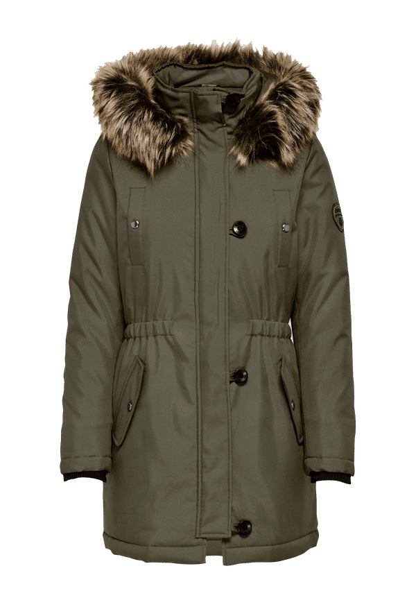 Only - Parkas onlIris Fur Winter Parka - Grön