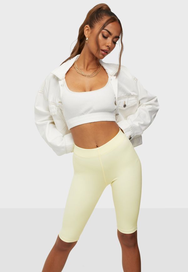 Only - Shorts - Pastel Yellow - Onlvedel Bike Shorts - Byxor & Shorts - Shorts