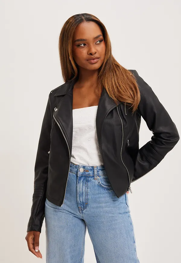 Only - Skinnjackor - Onlgemma Faux Leather Biker Otw Noo - Jackor - Leather Jackets