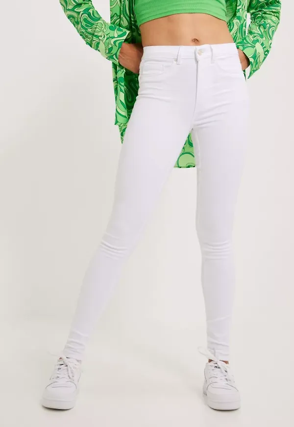Only - Skinny jeans - Vit - Onlroyal Hw Sk Jeans White Noos - Jeans