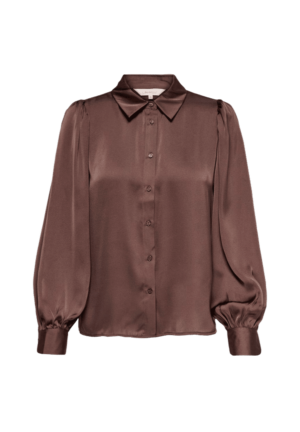 Only - Skjorta onlZora LS Puff Shirt Wvn - Brun