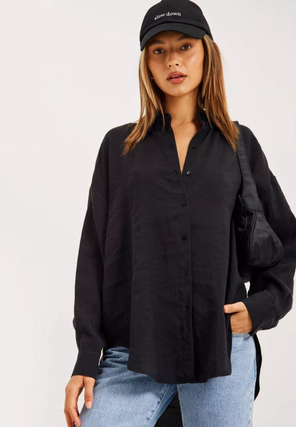 Only - Skjortor - Black - Onliris L/S Modal Shirt Wvn - Blusar & Skjortor - shirts
