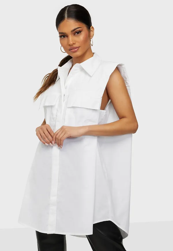 Only - Skjortor - Onlashley Sl Shoulderpad Shirt Wvn - Blusar & Skjortor - shirts