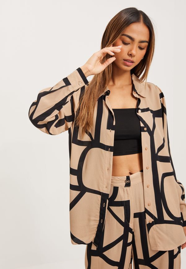 Only - Skjortor - Onlava L/S Oversized Shirt Ptm - Blusar & Skjortor - shirts