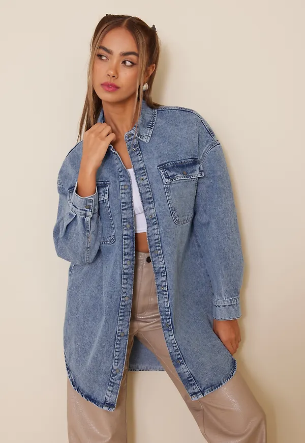 Only - Skjortor - Onlkasia Ls Os Shirt Dnm Bj Noos - Blusar & Skjortor - shirts