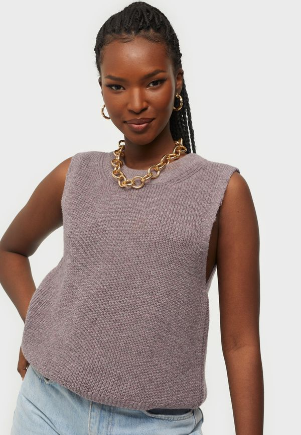 Only - Stickade tröjor - Ash Rose W. Melange - Onlparis Life Vest Knt Noos - Tröjor - Knitted sweaters