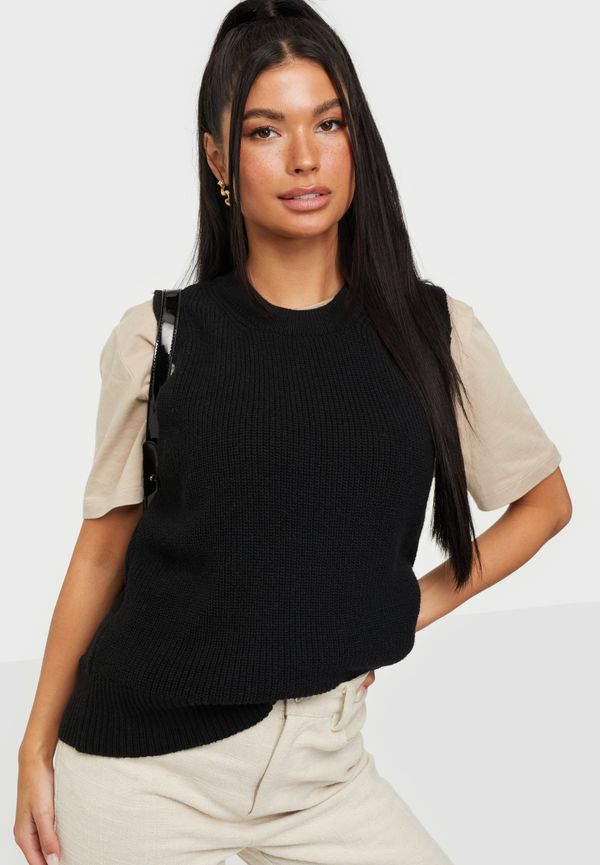 Only - Stickade tröjor - Black - Onlparis Life Vest Knt Noos - Tröjor - Knitted sweaters
