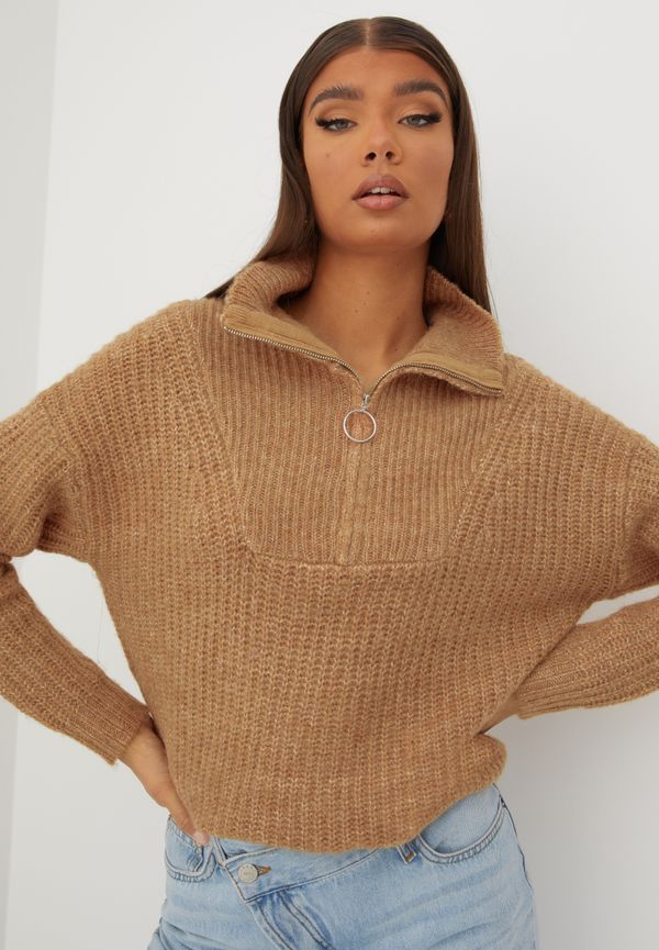 Only - Stickade tröjor - Onlemily Life L/S Zip Pullover Knt - Tröjor - Knitted sweaters