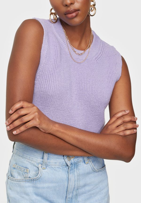 Only - Stickade västar - Orchid Petal W. Melange - Onlparis Life Vest Knt Noos - Tröjor