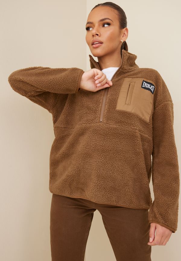 Only - Sweatshirts - Onleverlast Teddy L/S 1/2 Zip Nn - Tröjor - sweatshirts