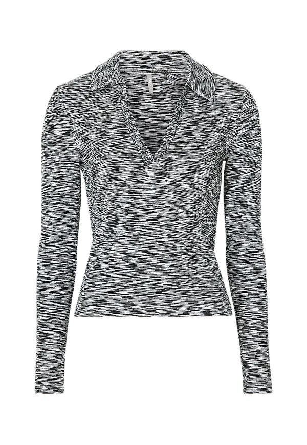 Only - Topp onlAmia L/S Polo Top - Svart - 36