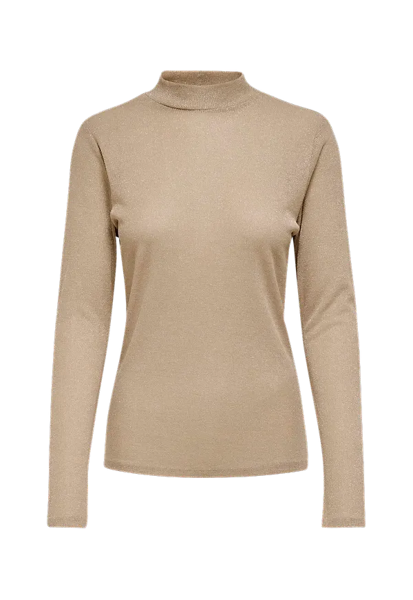 Only - Topp onlDiana Lurex L/S Top - Natur