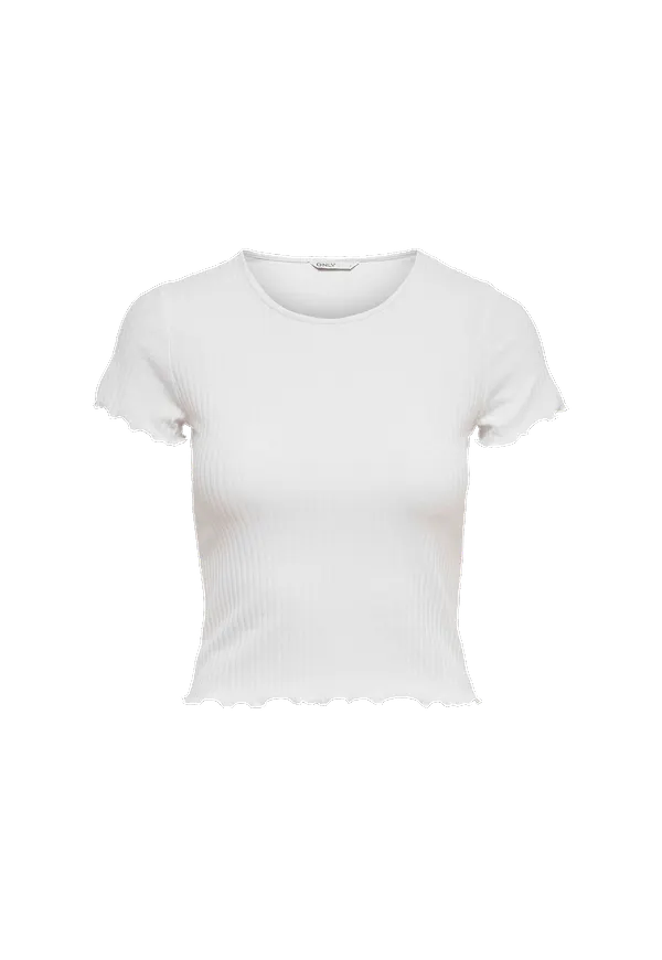 Only - Topp onlEmma S/S Short Top - Vit