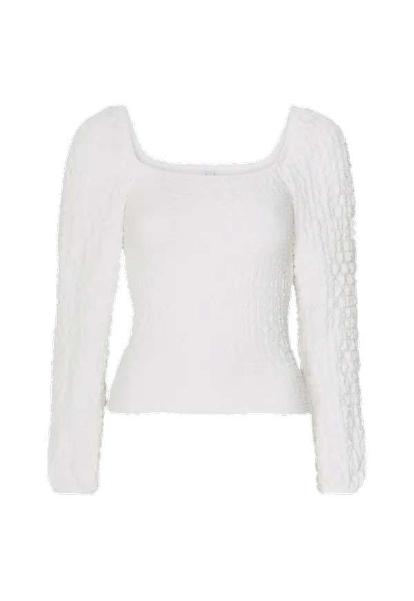 Only - Topp onlMai 7/8 Square Neck Top - Vit