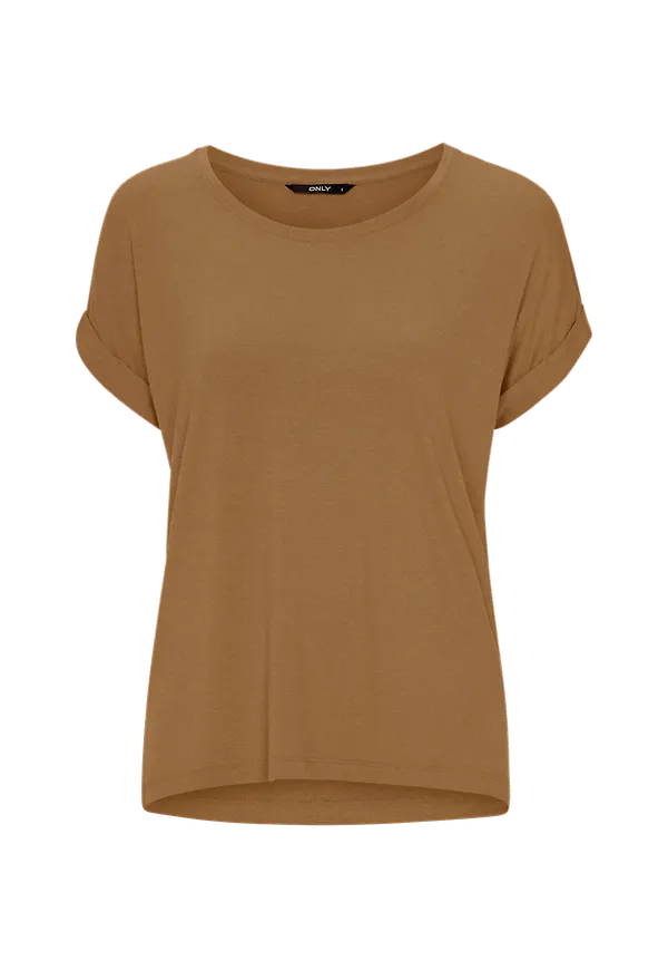 Only - Topp onlMoster S/S O-neck Top - Brun