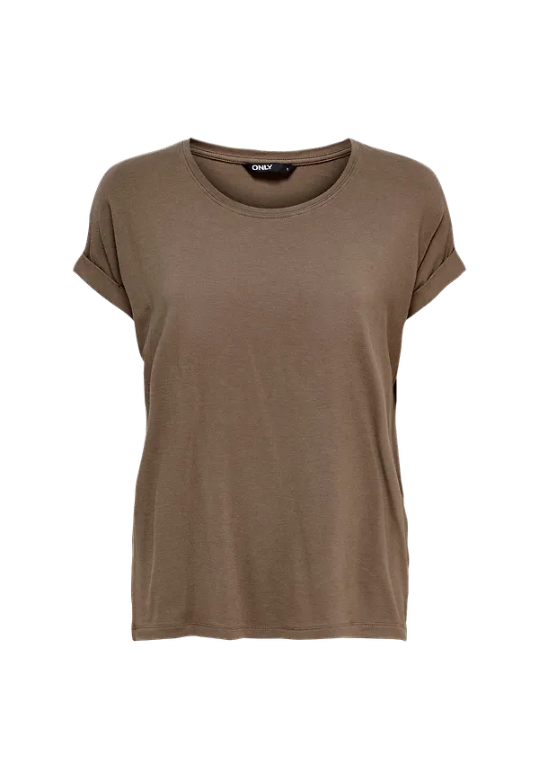 Only - Topp onlMoster S/S O-neck Top - Brun