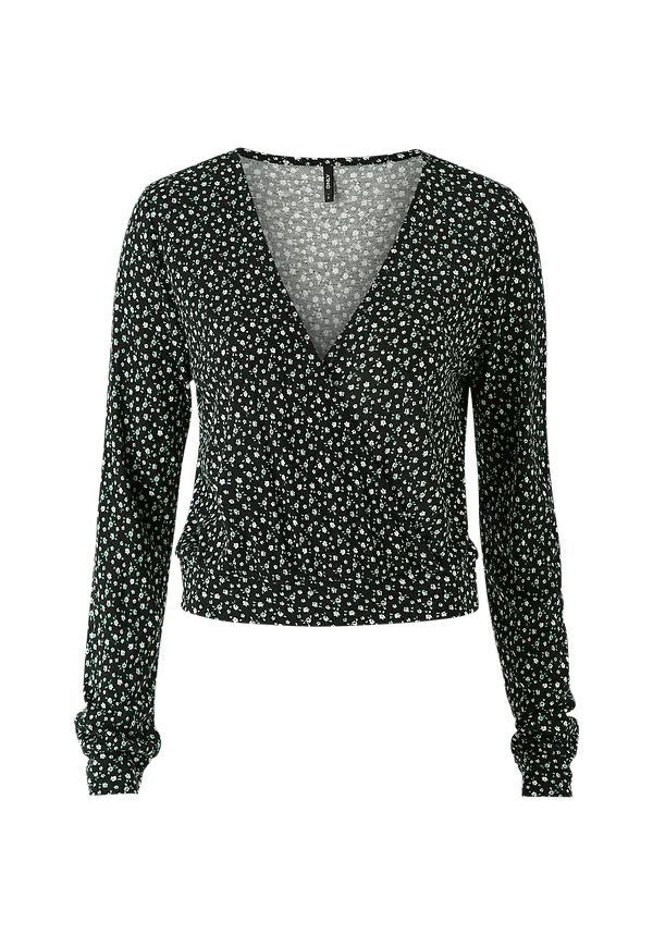 Only - Topp onlPhoebe L/S Wrap Top Jrs - Svart - 36