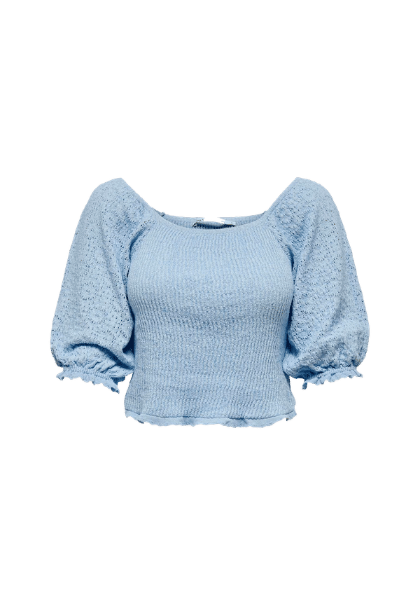Only - Topp onlPriscilla Life S/S Top Knt - Blå