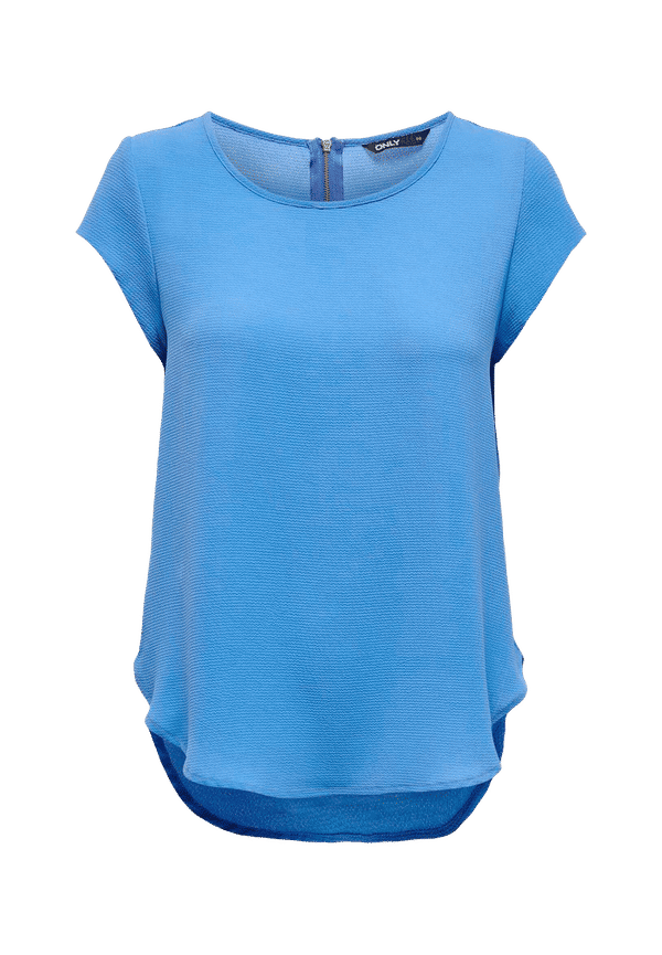 Only - Topp onlVic S/S Solid Top - Blå
