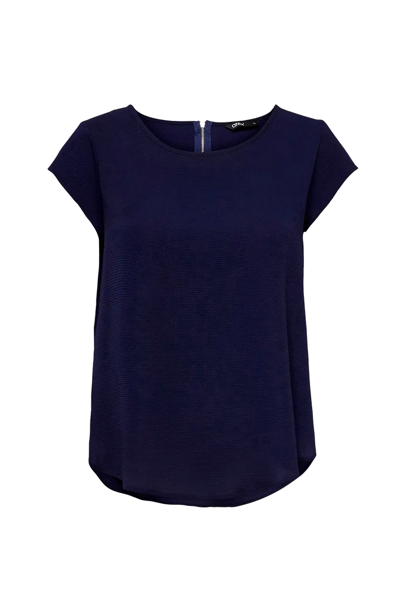 Only - Topp onlVic S/S Solid Top - Blå