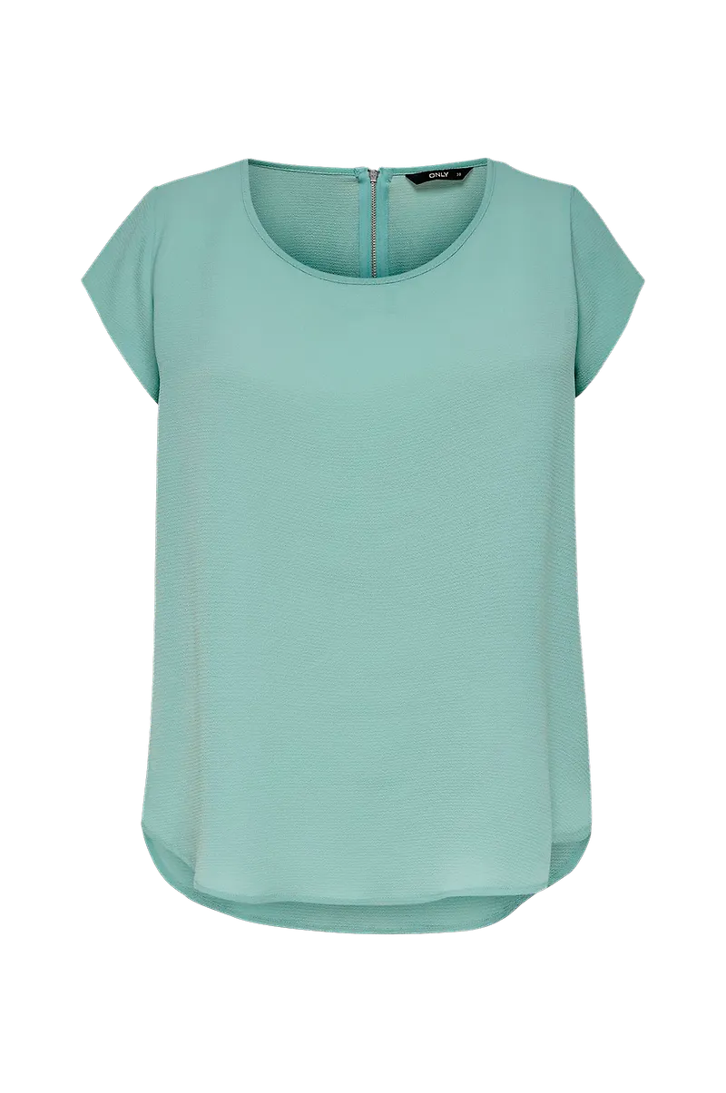 Only - Topp onlVic S/S Solid Top - Blå