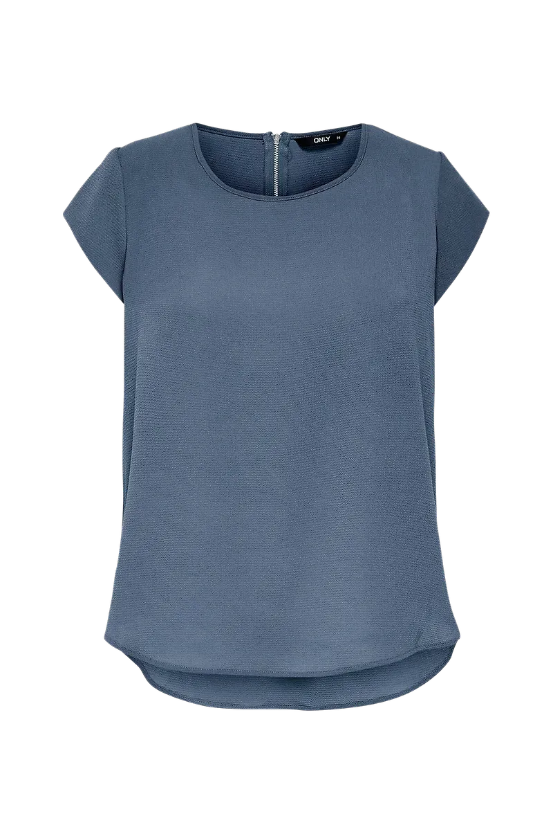 Only - Topp onlVic S/S Solid Top - Blå