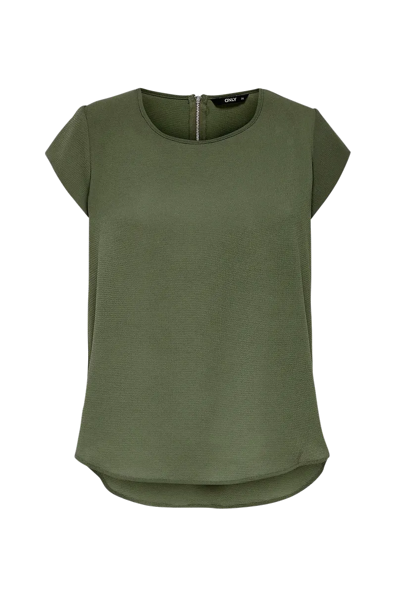 Only - Topp onlVic S/S Solid Top - Grön
