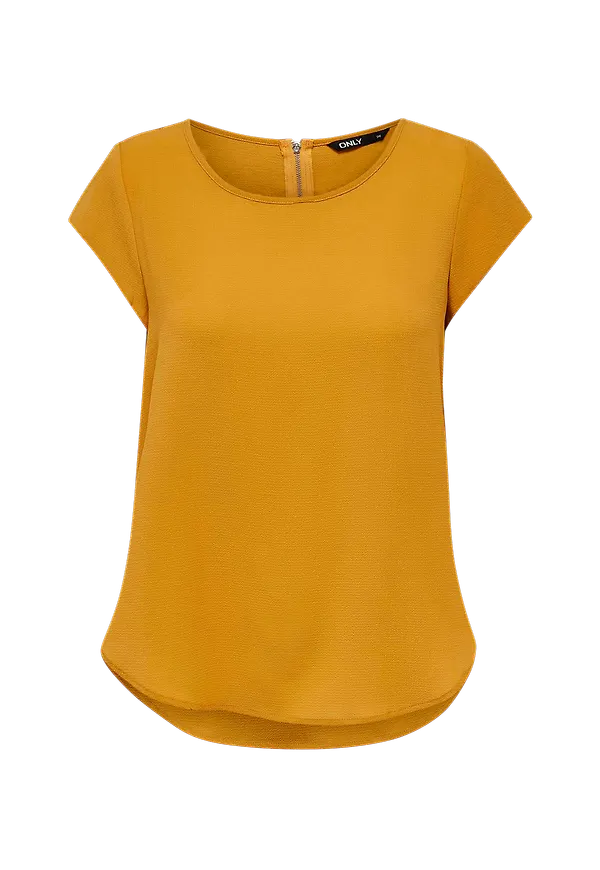 Only - Topp onlVic S/S Solid Top - Gul