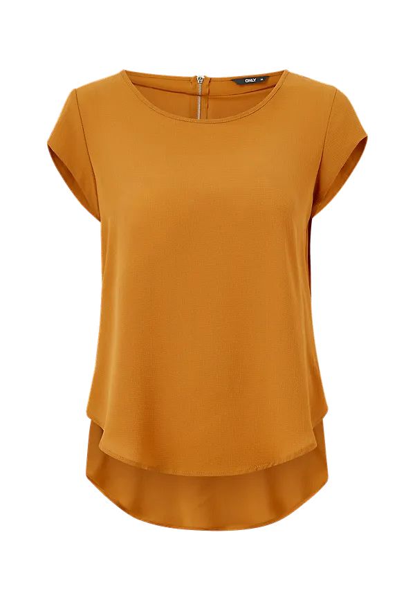 Only - Topp onlVic S/S Solid Top - Gul